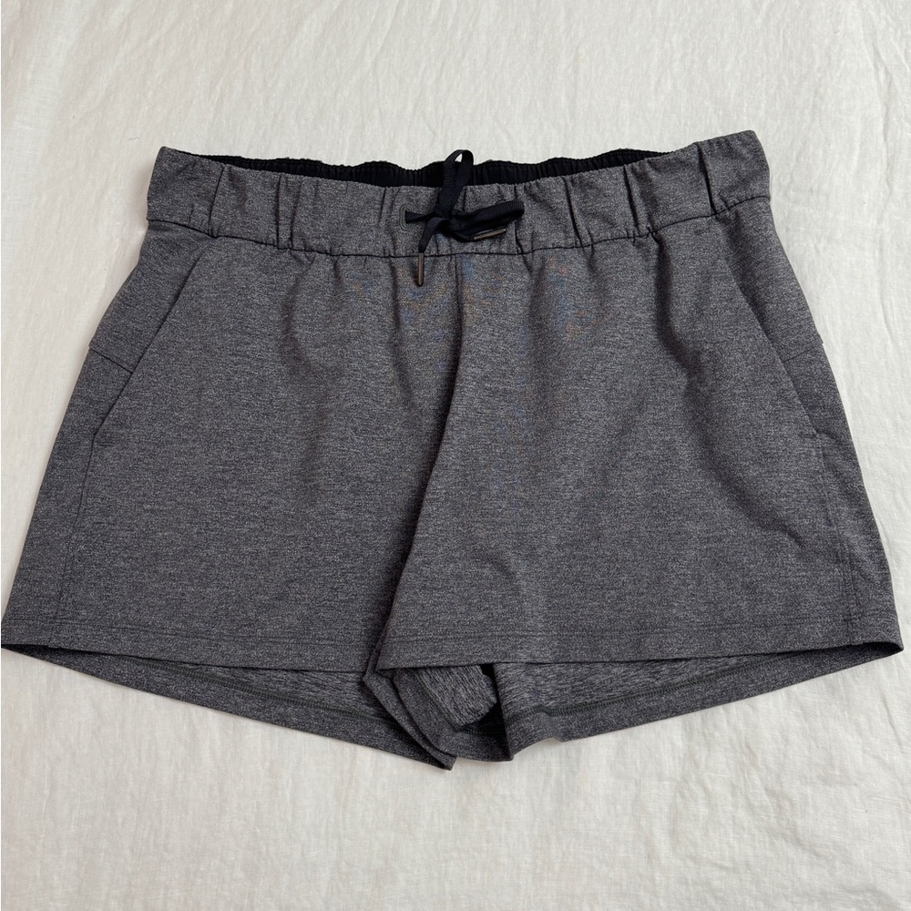 Lululemon Gray On The Fly Athletic Shorts | Size 10 Outdoor Hiking Gym Casual - Picture 2 of 11